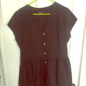Short sleeve button down shirt dress